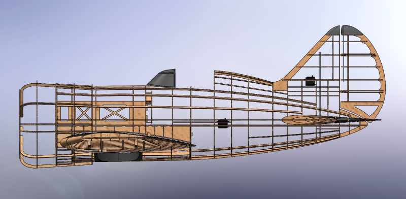 Preview: Polikarpov I 16 Rata 2480 mm Spw. - Holz-​Bausatz cnc lasercut